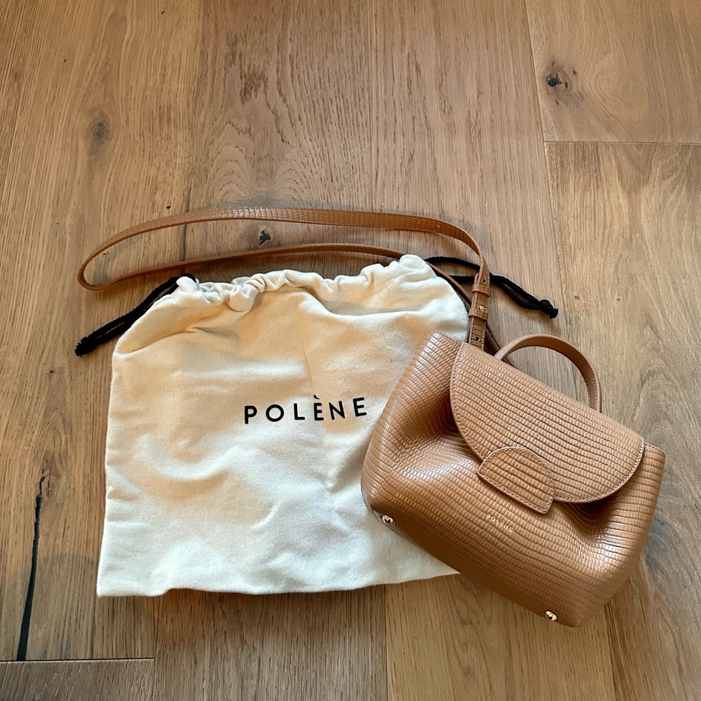 Polene Paris Numero Uno Nano in camel lizard